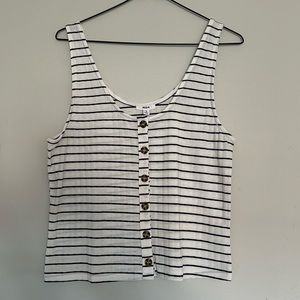 Ardene White blouse with black stripes L/G